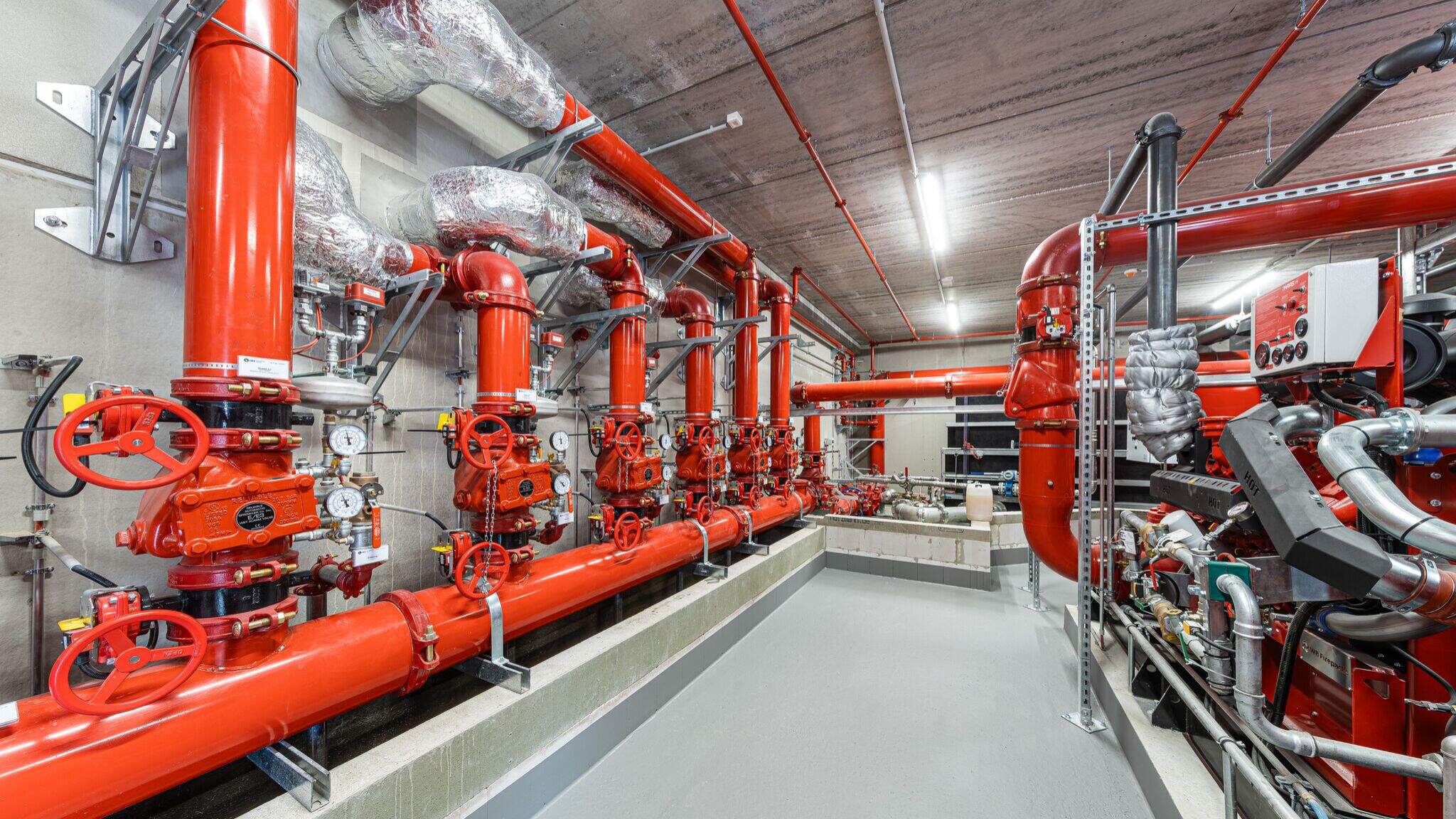 „Maszynownia” ochrony przeciwpożarowej w Rastatt.